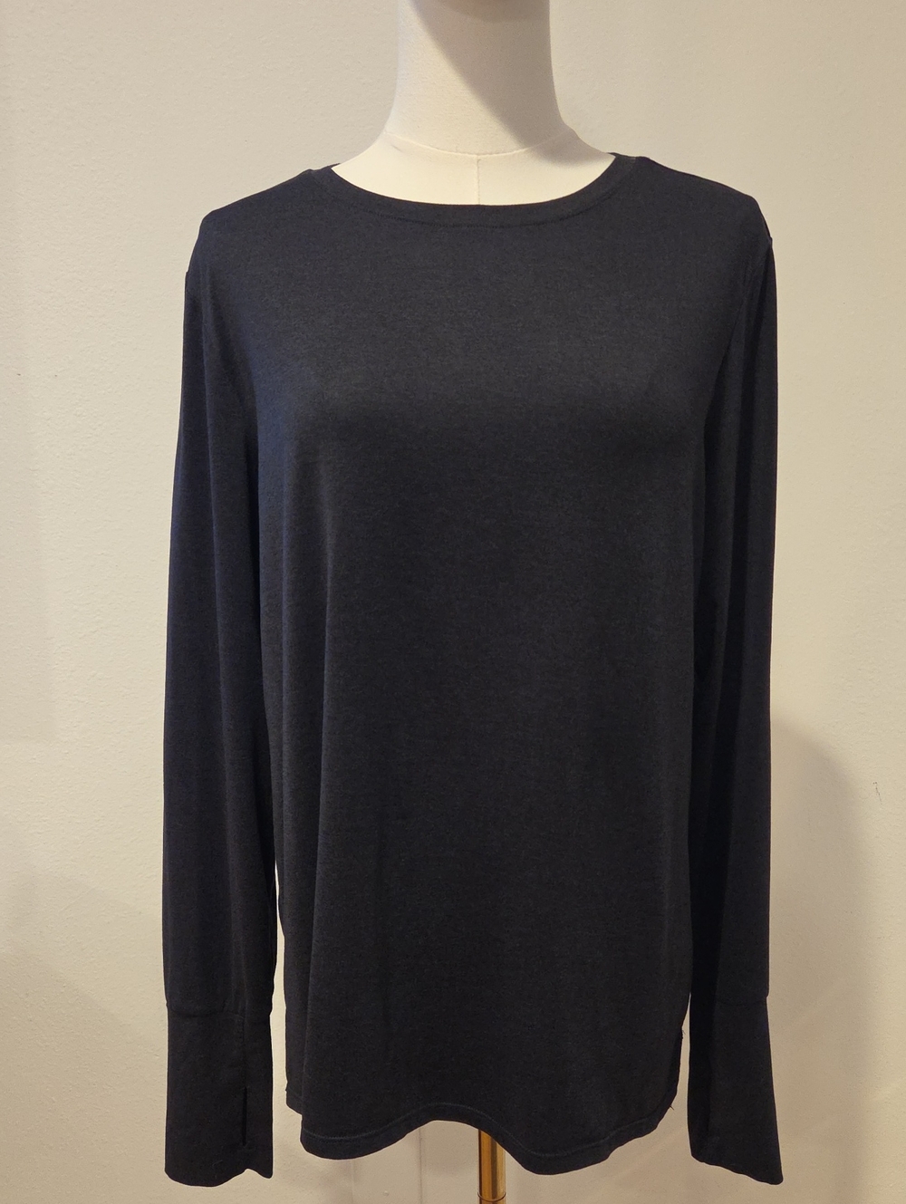 Zella Dark Gray Long Sleeve Crew Neck Tee